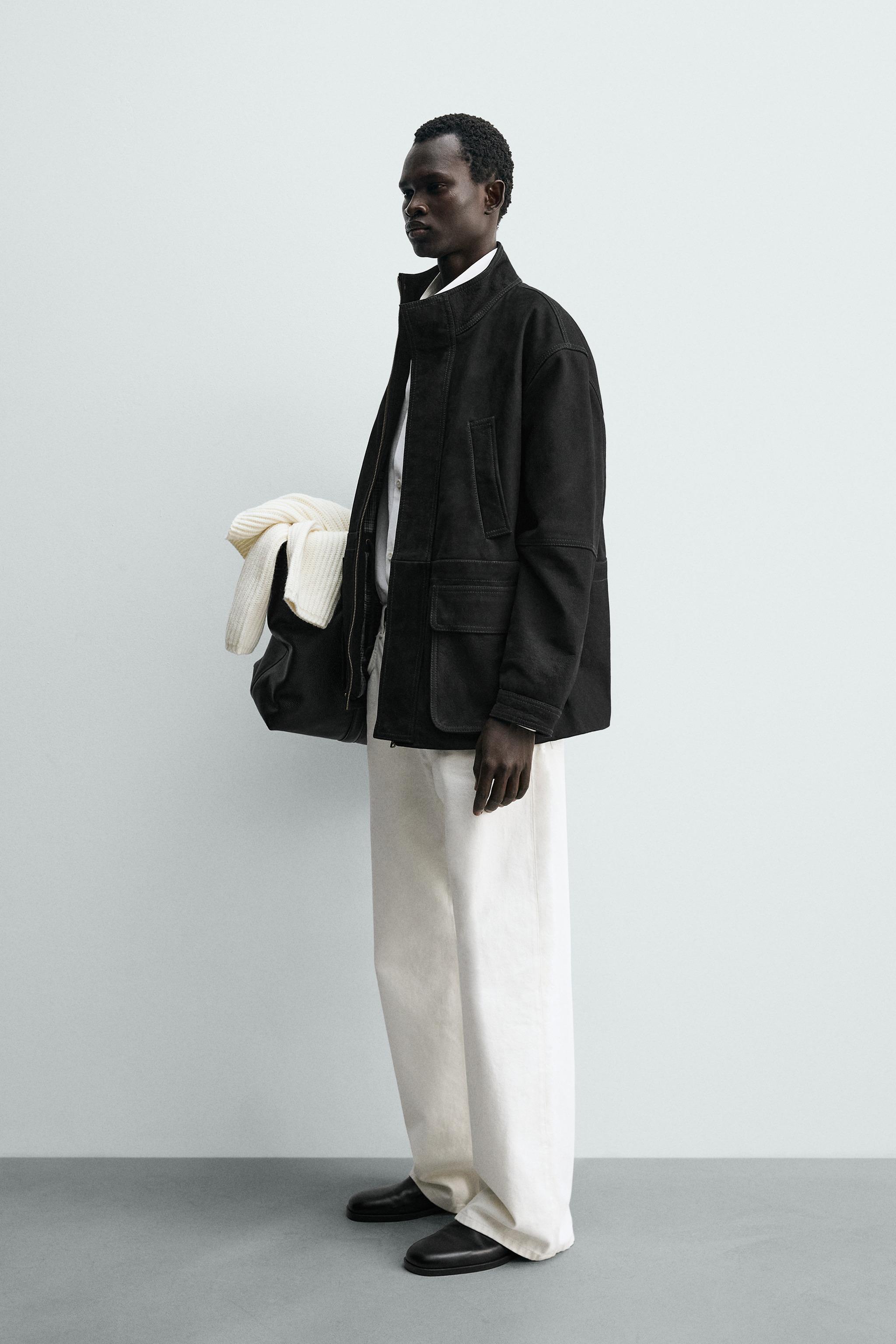 PARKA RELAXED FIT EN CUIR
